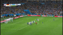 Messi Takes his Final Shot in the FIFA 2014 World Cup Match