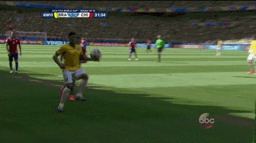 Alexis from Chile Scores on Brazil